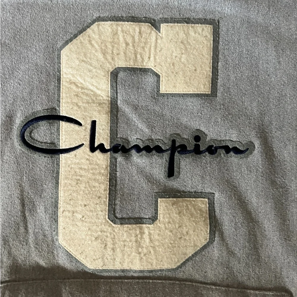 Mens Grey Champion Hoodie - Picture 2 of 3